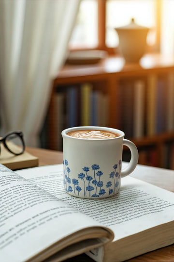 Bluebell Brew Mug, 150ml, Set of 6 — handcrafted Indian ceramic mug