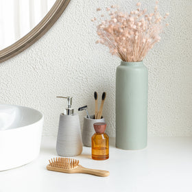 Pistachio Silk Vase — handcrafted Indian ceramic vase