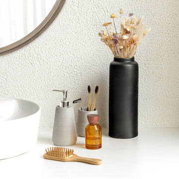 Onyx Silk Vase — handcrafted Indian ceramic vase