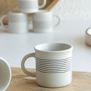 Wavelength Mug, Set 6 — handcrafted Indian ceramic mug