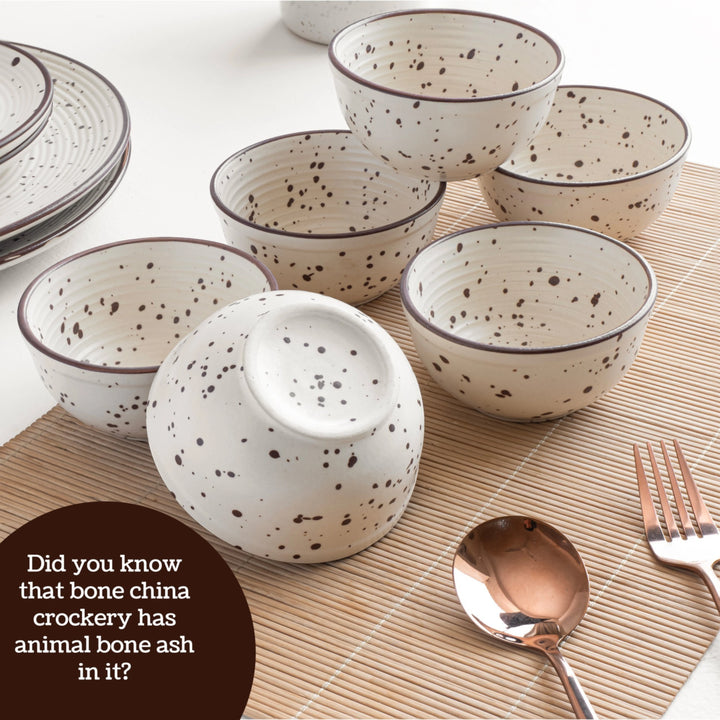 180ml round ceramic bowls in sand glaze with specks, handmade and bone ash free for safe use.