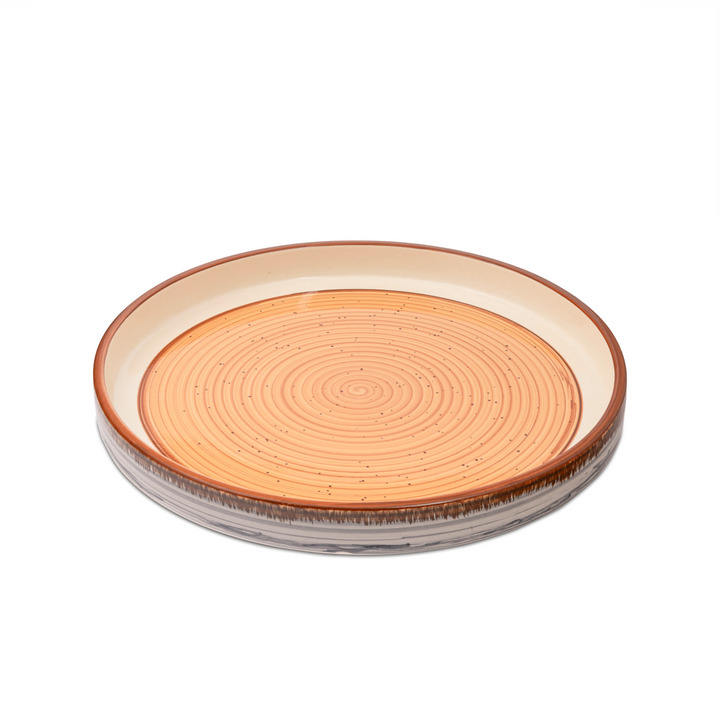 Artisan glazed ceramic tray in vibrant colors, ideal for serving, gifting or display setups.