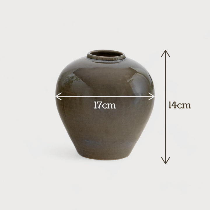 glazed ceramic flower vase