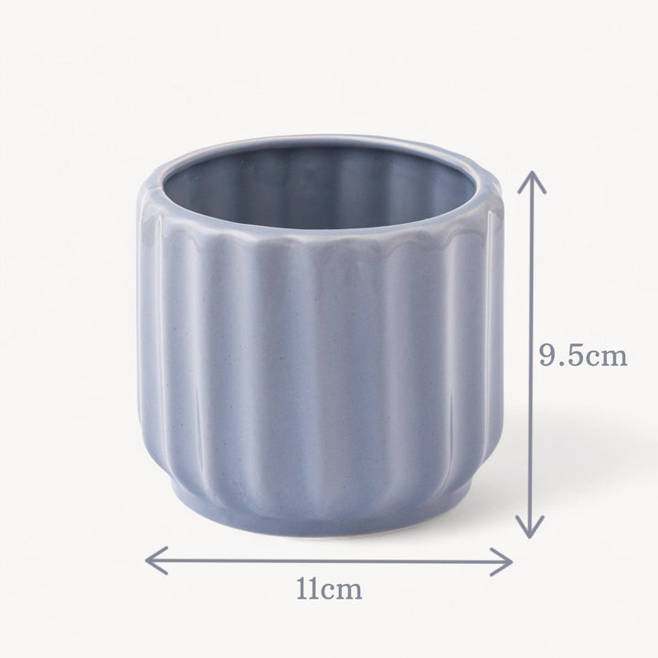 Handcrafted from high-quality ceramic, our Wave Whisperer planter is designed for indoor plants, bringing a whisper of style to your home decor with its intricate fluted design.