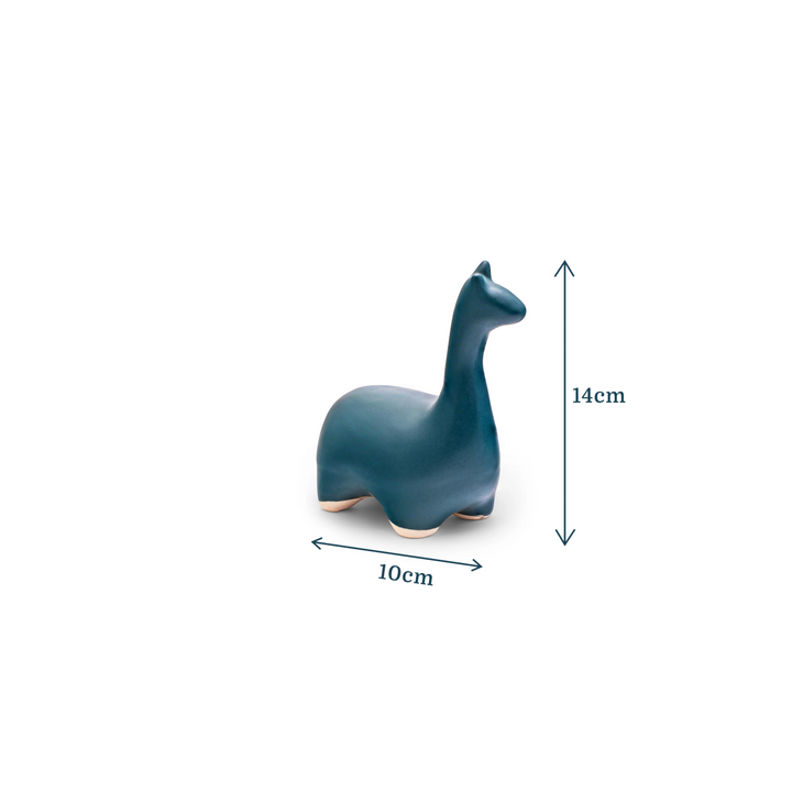 Dimension 14cm*10cm, medium ceramic dino figuring for your bookshelf, from a set of three.