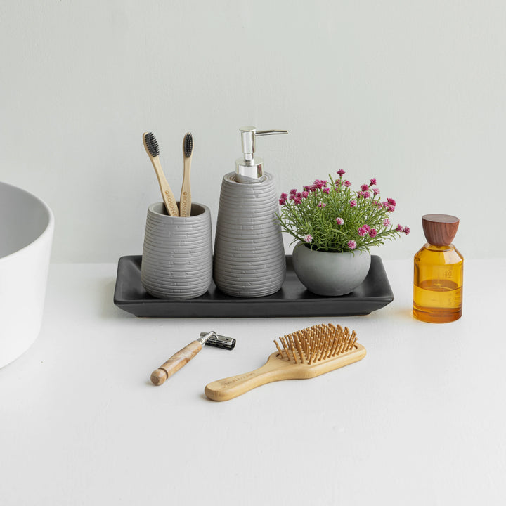 Modern matte black glazed ceramic trays, safe and elegant for dining, organizing, or gifting.