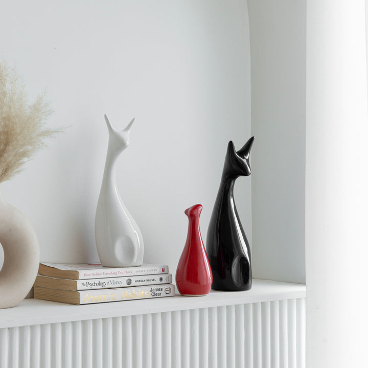 Set of 3 animal ceramic figurines, perfect for home decor, buy online ceramic home decor