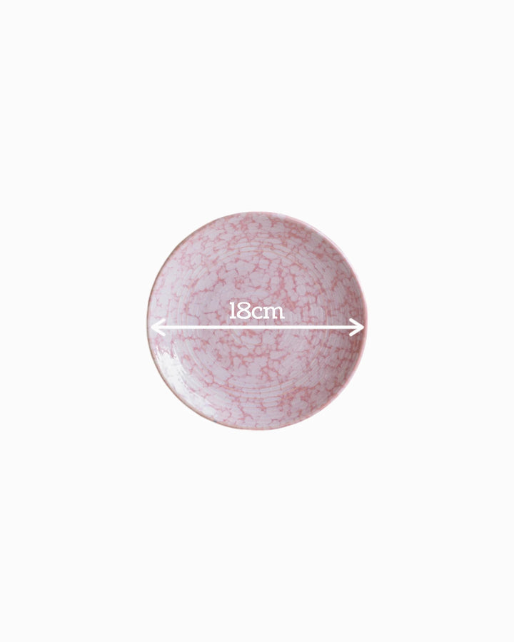 Dimension of ceramic quarter plate rose in color