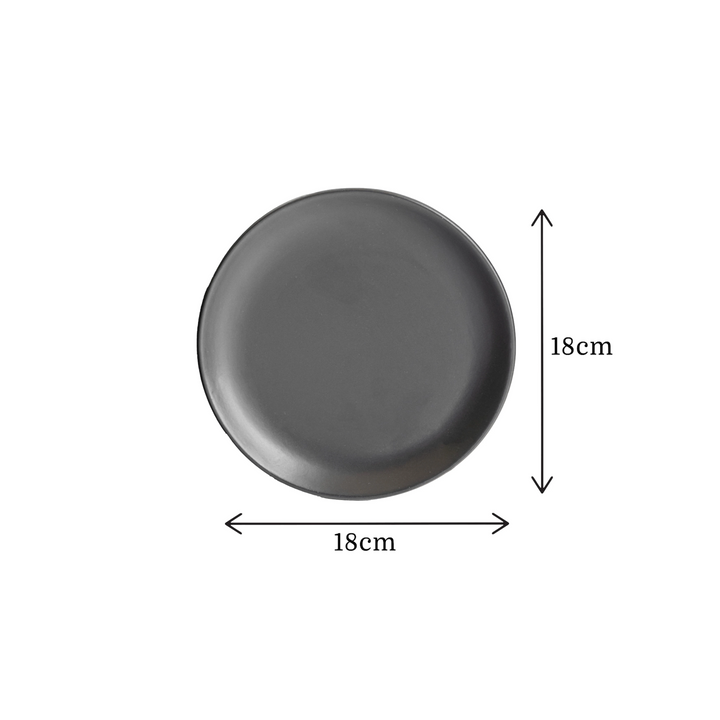 Ceramic plate of quarter size