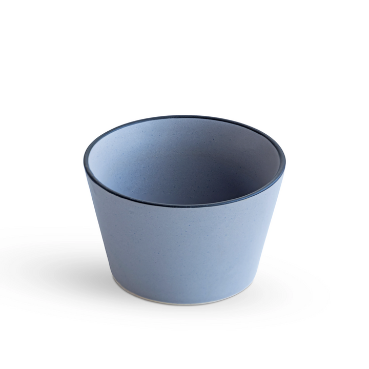 Pretty 450ml blue ceramic soup bowl, handmade by artisans, elegant, safe, and bone ash-free