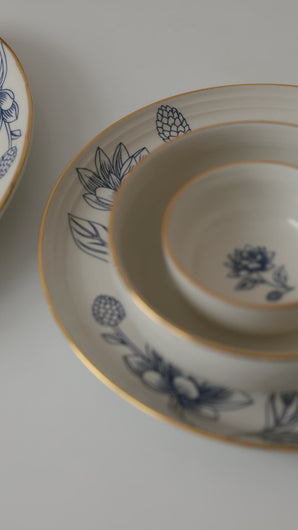gold rim festive porcelainpremium dinner set 21 pcs 