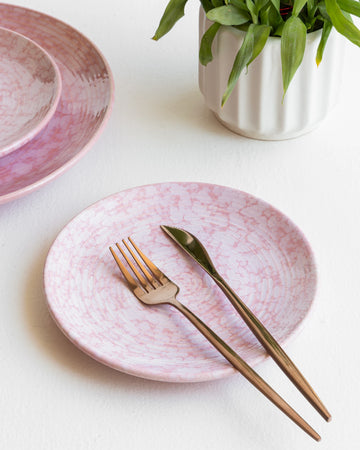 Rosé Quarter Plate — handcrafted Indian quarter plate