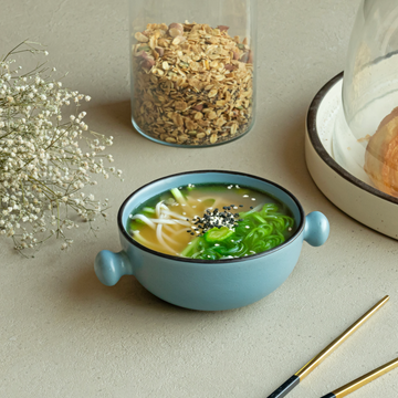 Blue Deep Sea Snack Bowl — handcrafted Indian ceramic bowl