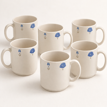 The Solitude mugs viewed from above, handmade ceramic in a matte finish