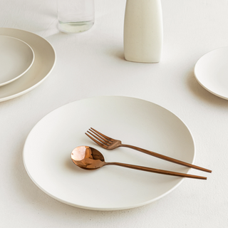 Off White Dinner Plate — handcrafted Indian dinner plate