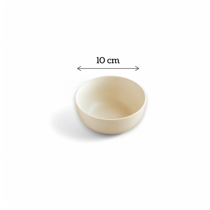 Dimension of white bowl, part of white dinner set.