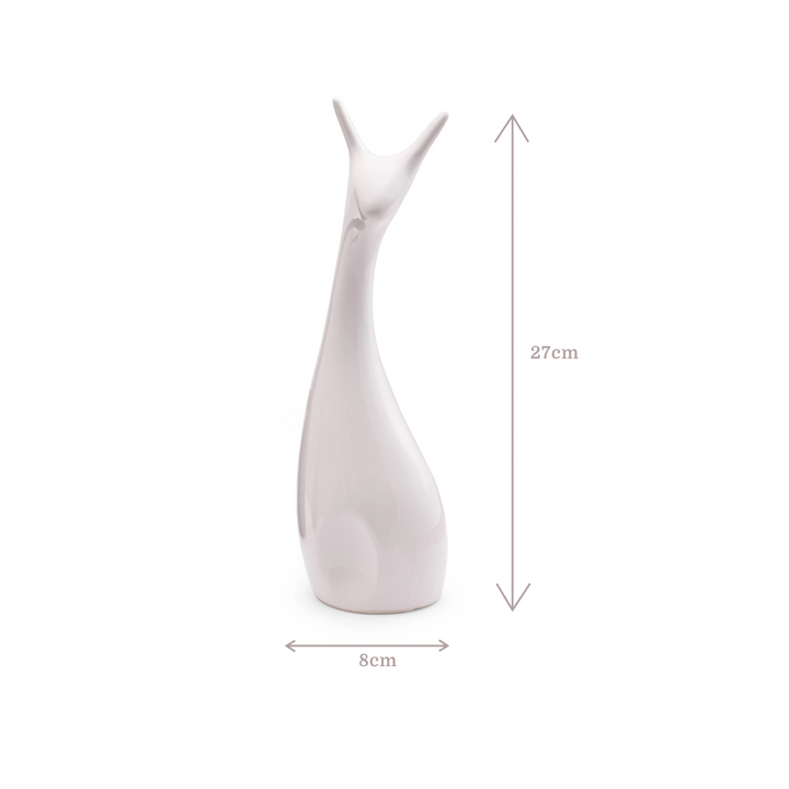 animal ceramic figurine, white ceramic figurine